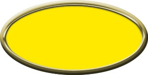 Blank Oval Plastic Gold Nametag with Canary Yellow