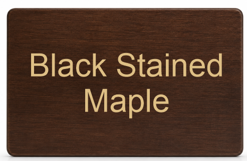 Black Stained Maple Wooden Name Tag Blank