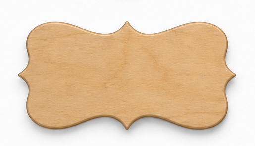 Custom Wooden Name Tag – Maple Wood
