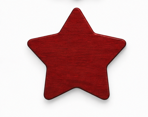 Custom Wooden Name Tag – Red Stained Maple