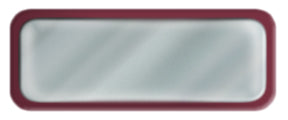 Blank Shiny Silver Nametag with a Burgundy Metal Border