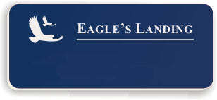 Blank Smooth Plastic Name Tag with Logo: Sky Blue and White - LM922-512