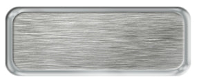 Blank Brushed Silver Nametag with a Shiny Silver Metal Border