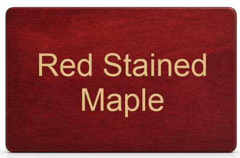 Red Stained Maple Wooden Name Tag Blank
