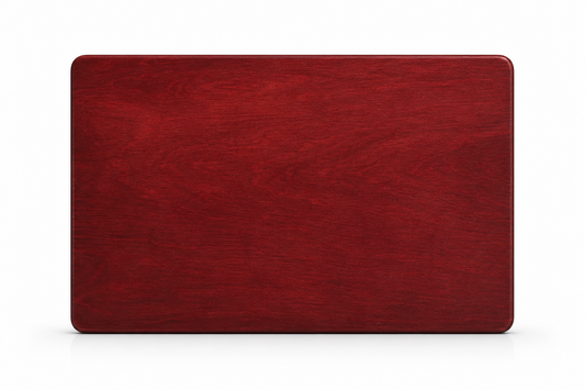 Red Stained Maple Wooden Name Tag Blank