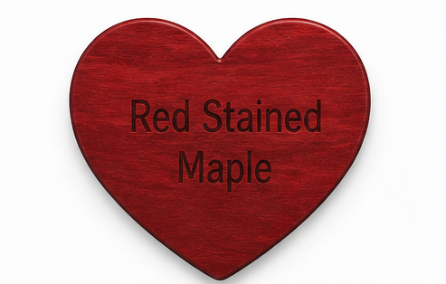 Custom Wooden Name Tag – Red Stained Maple