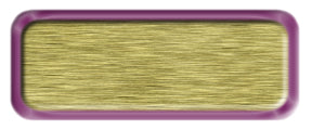 Blank Brushed Gold Nametag with a Shiny Purple Metal Border