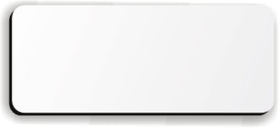 Blank Smooth Plastic Name Tag: White and Black - LM922-204