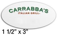 Blank Digitally Printed Plastic Oval Name Tag with Logo